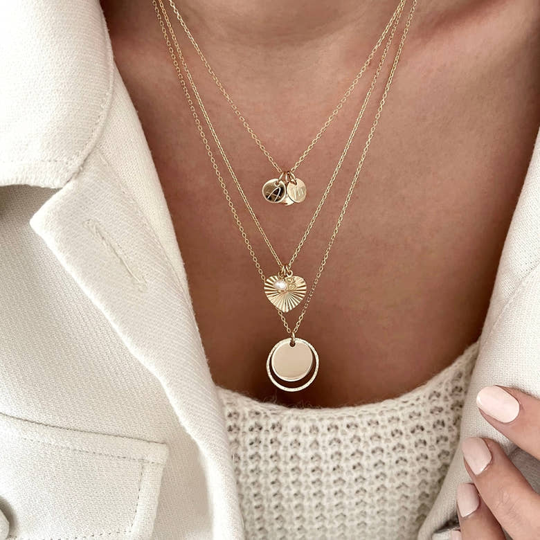 Collier "Esmée" plaqué or, vue 3