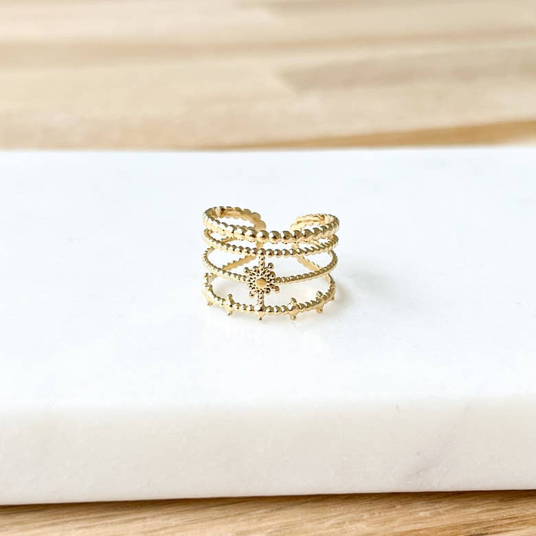 Bague "Chiara" acier, vue 2