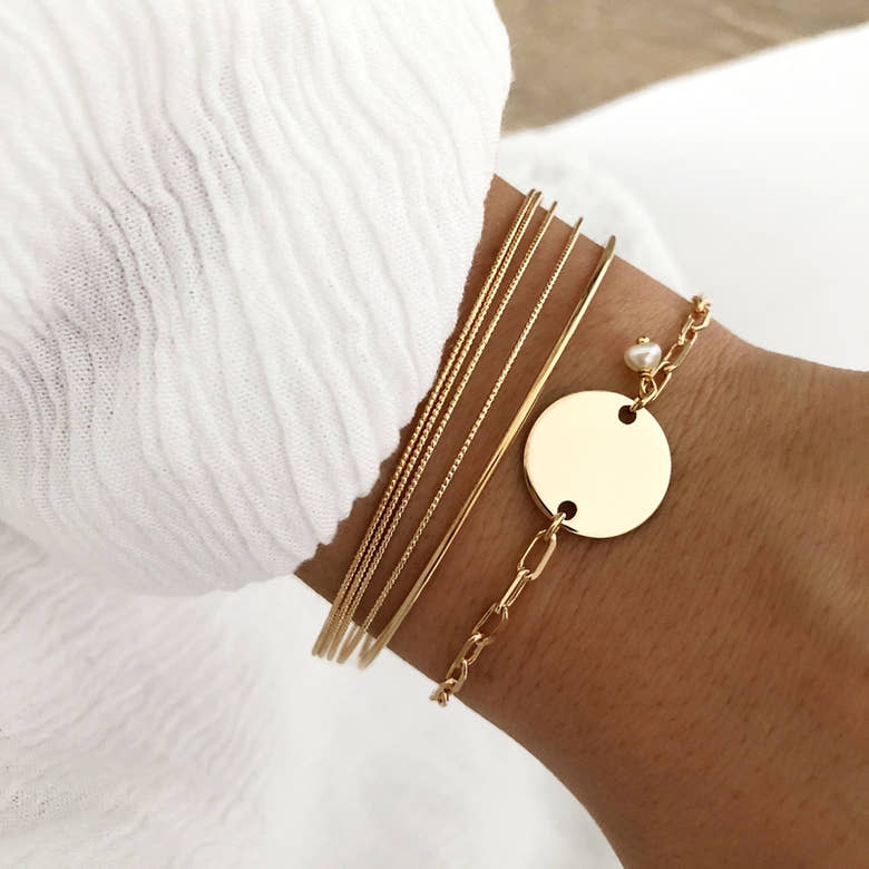 Bracelet "Maho" plaqué or