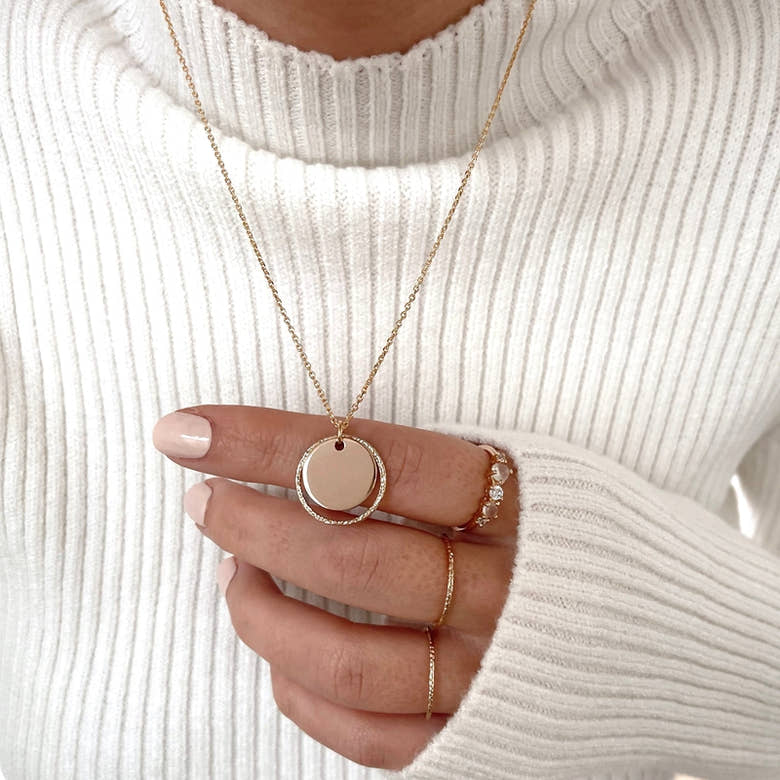 Collier "Capri" plaqué or, vue 4