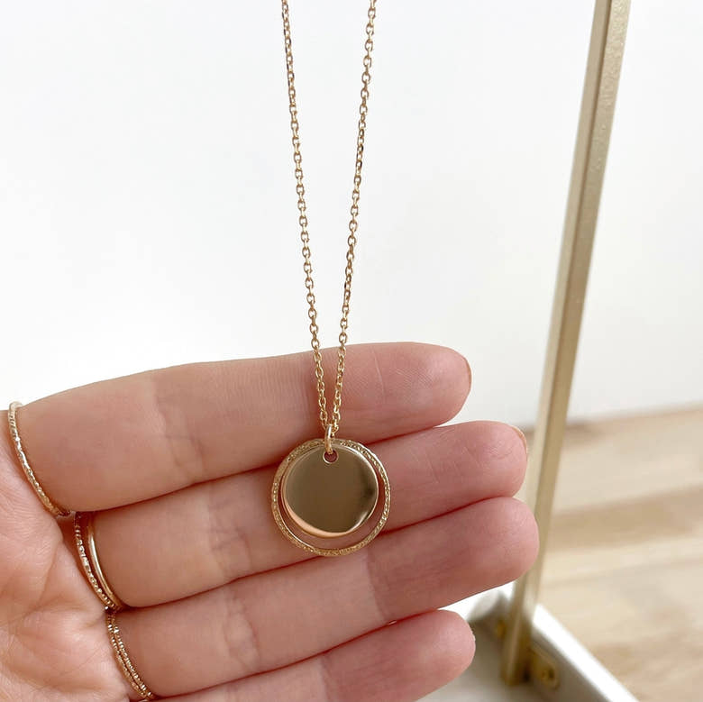 Collier "Capri" plaqué or, vue 2
