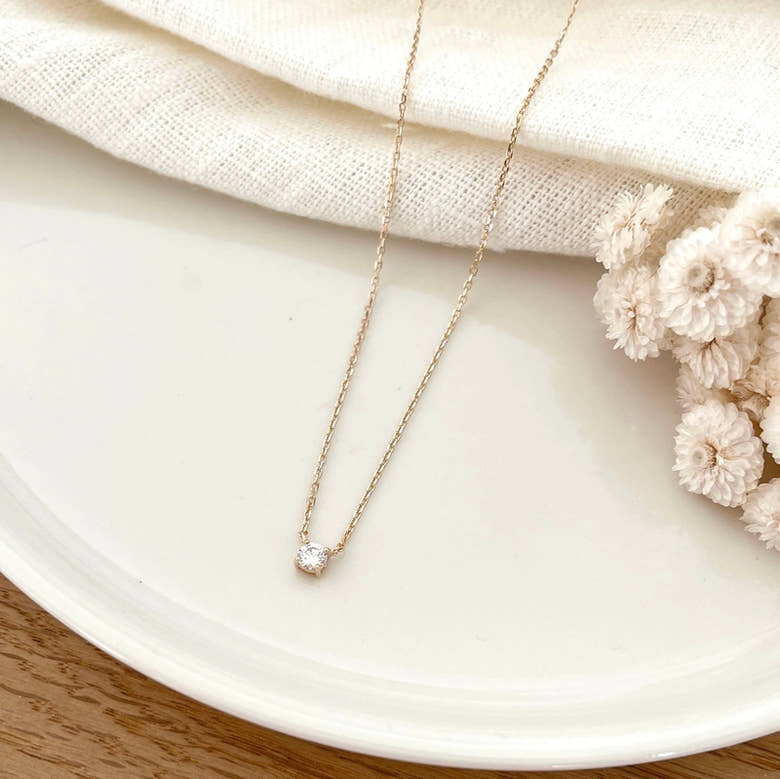 Collier "Dani" plaqué or, vue 2