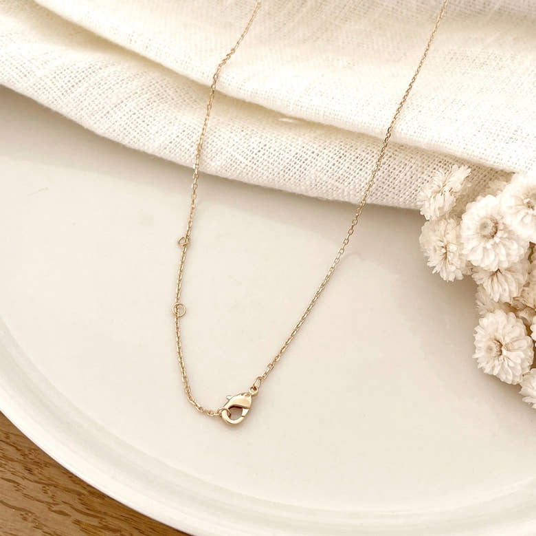 Collier "Dani" plaqué or, vue 4