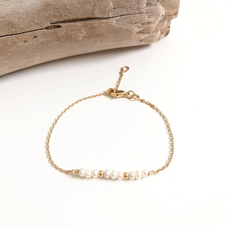Bracelet "Douci" plaqué or, vue 2