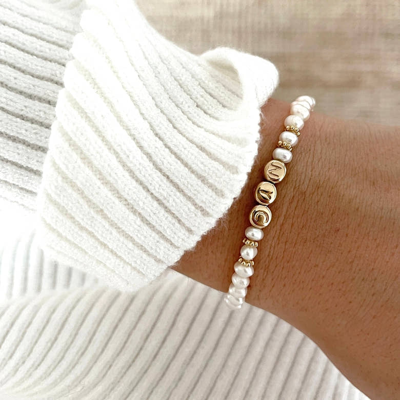 Bracelet "Galia" Perles plaqué or