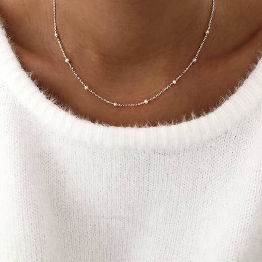 Collier "Perla" argent