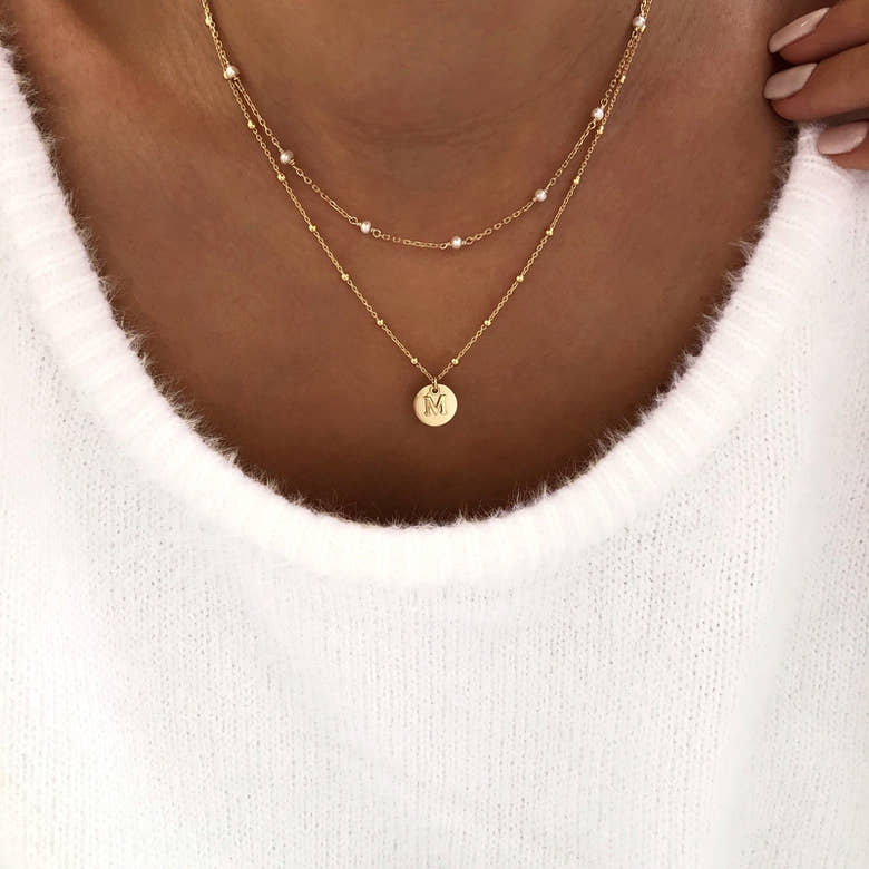 Collier "Omega" plaqué or, vue 2