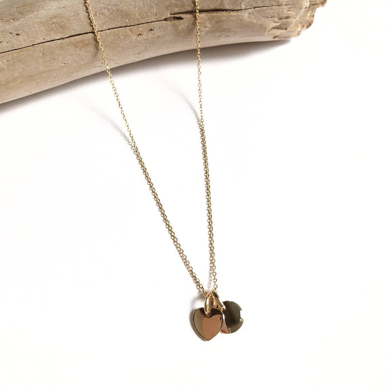 Collier "Lovely" plaqué or, vue 2