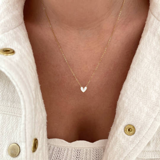 Collier "Louka" blanc acier