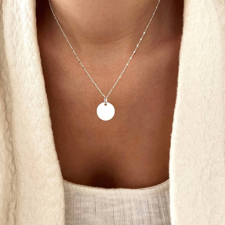 Pendentif "Médaille 1,5cm" argent, vue 2