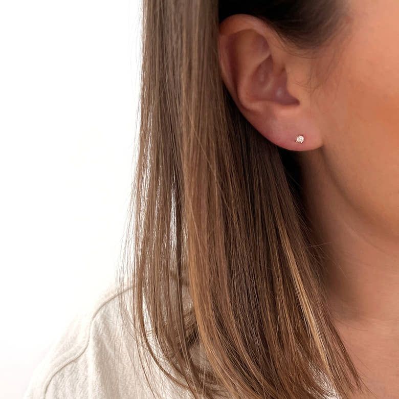 Boucles d'oreilles "Dani" plaqué or, vue 3