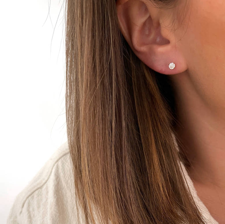 Boucles d'oreilles "Dani" plaqué or, vue 4