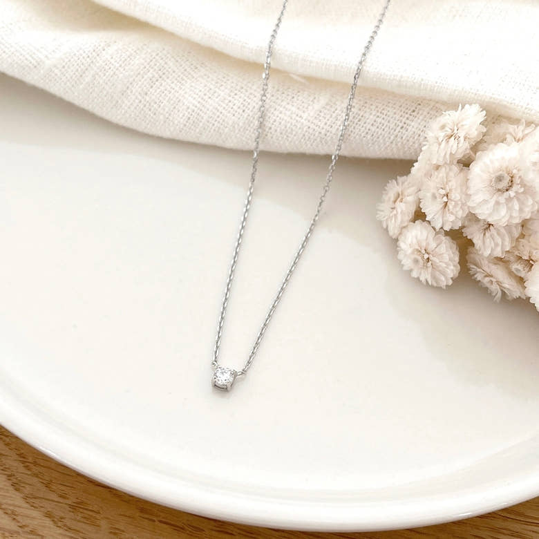 Collier "Dani" argent, vue 2