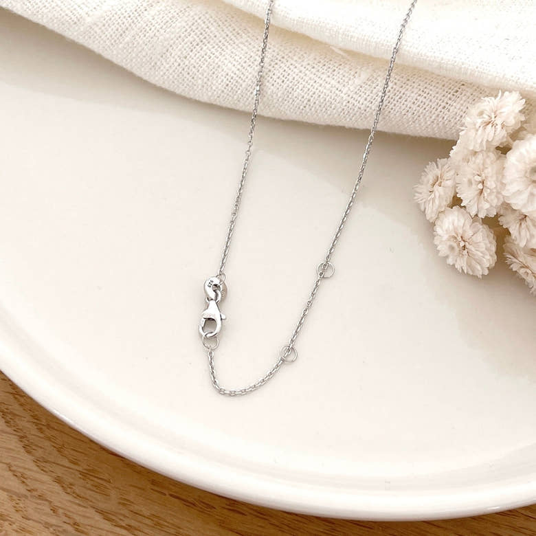 Collier "Dani" argent, vue 3