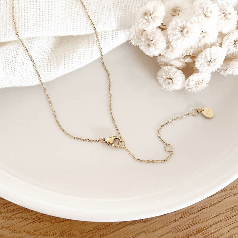 Collier "Louka" blanc acier, vue 3