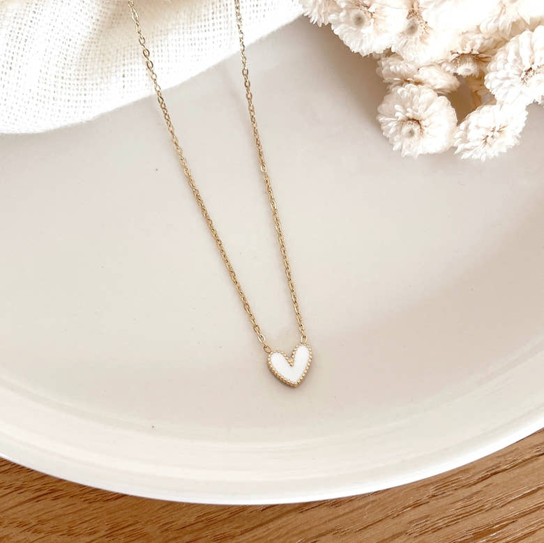 Collier "Louka" blanc acier, vue 2