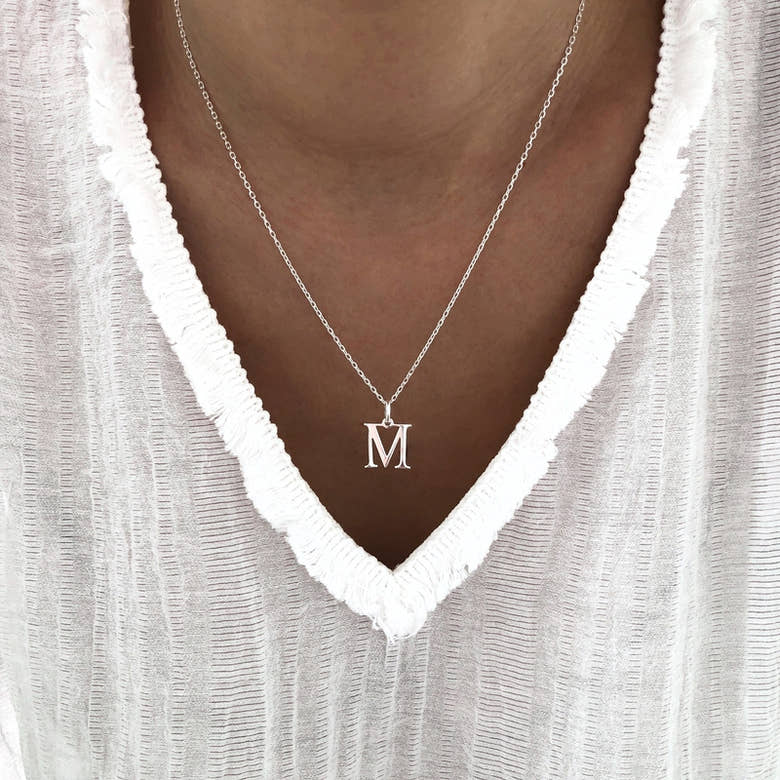 Collier "Alpha" argent, vue 2