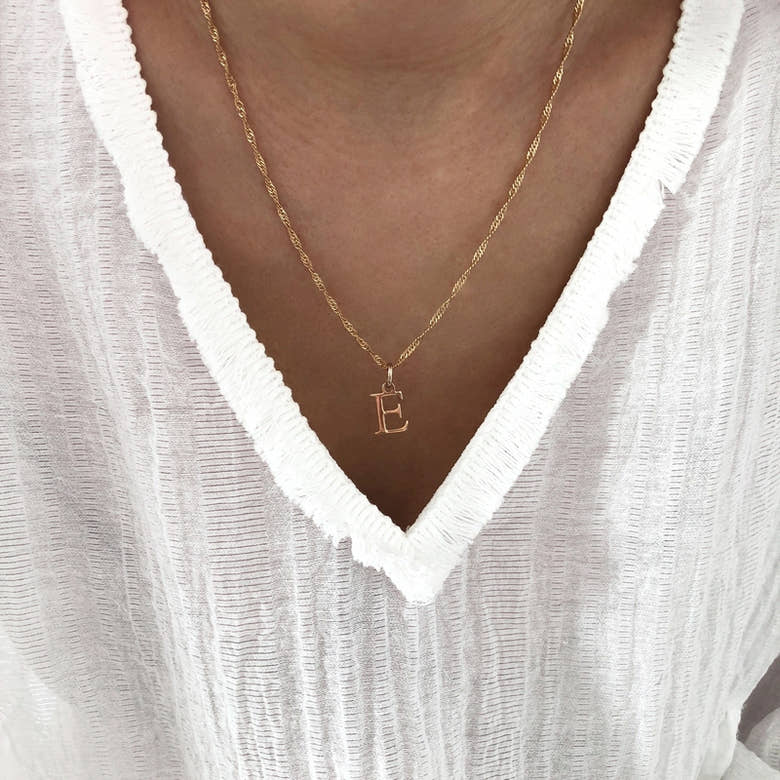 Collier "Alpha" plaqué or, vue 4