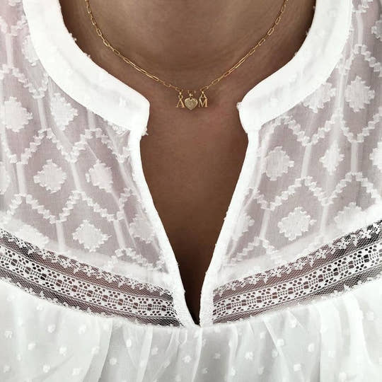 Collier "Idylle" Coeur plaqué or