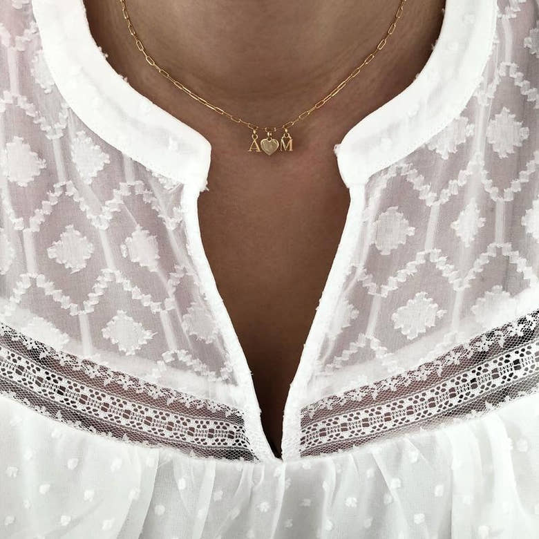 Collier "Idylle" Coeur plaqué or