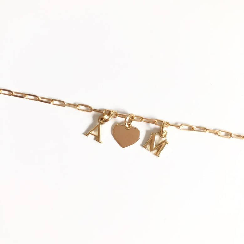Collier "Idylle" Coeur plaqué or, vue 2